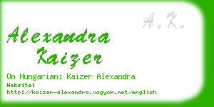 alexandra kaizer business card
